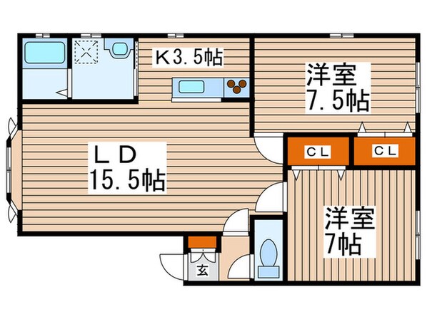 レグルス２３の物件間取画像